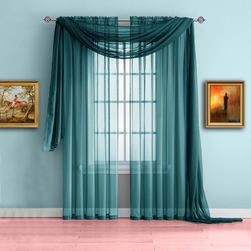 Piece sheer voile curtain - piece,